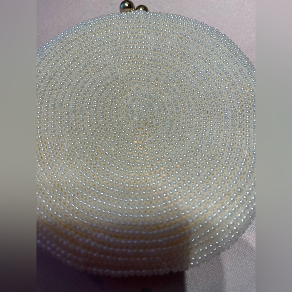 Vintage 1980s Nautical Hand Beaded Kiss Lock Coin Purse - Picture 4 of 7